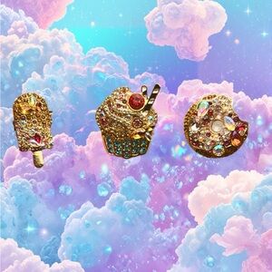 Crystal Statement Rings  Y2K Maximalist Jewelry Rhinestone Rings One of a Kind